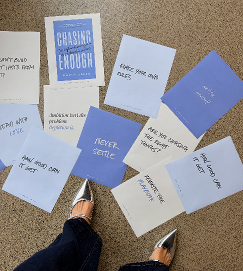 Chasing Enough book cards